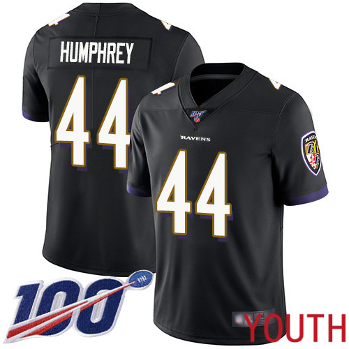 Baltimore Ravens Limited Black Youth Marlon Humphrey Alternate Jersey NFL Football 44 100th Season Vapor Untouchable